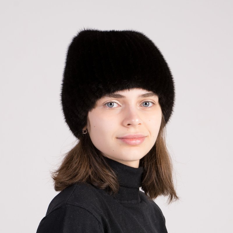 Women Mink Hat From 100% Real Luxury Winter Fashion Warm Beanie Fur Hat - หมวก - ขนแกะ หลากหลายสี