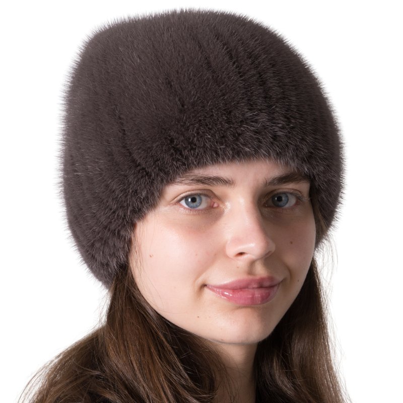 Womens Winter Fur Hat Luxury Real Mink Hat Style Beanie - 帽子 - 羊毛 多色