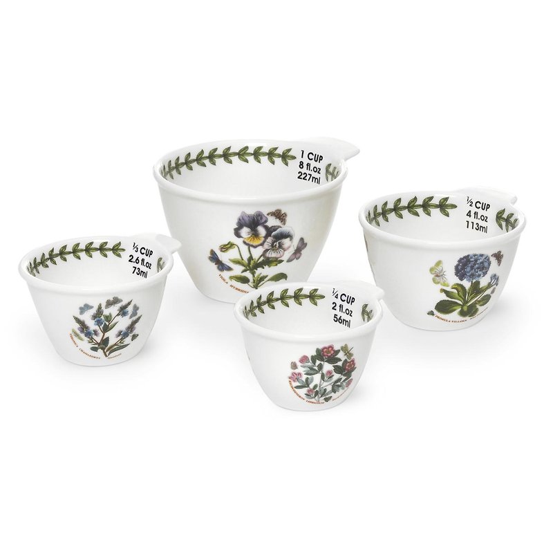Portmeirion Botanic Garden Measuring Cups Set of 4 - Cookware - Porcelain White