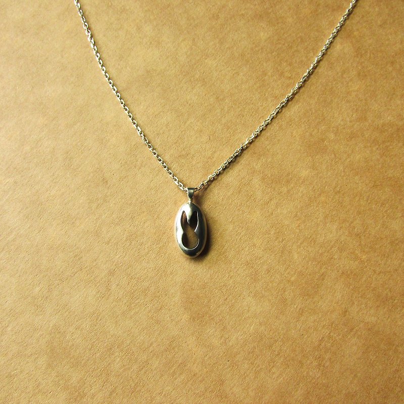 gem rabbit necklace | mittag jewelry | handmade and made in Taiwan - Necklaces - Silver Silver