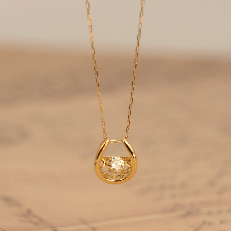18K金跳舞石的項鏈18K Gold Dancing Stone Necklace - 項鍊 - 貴金屬 