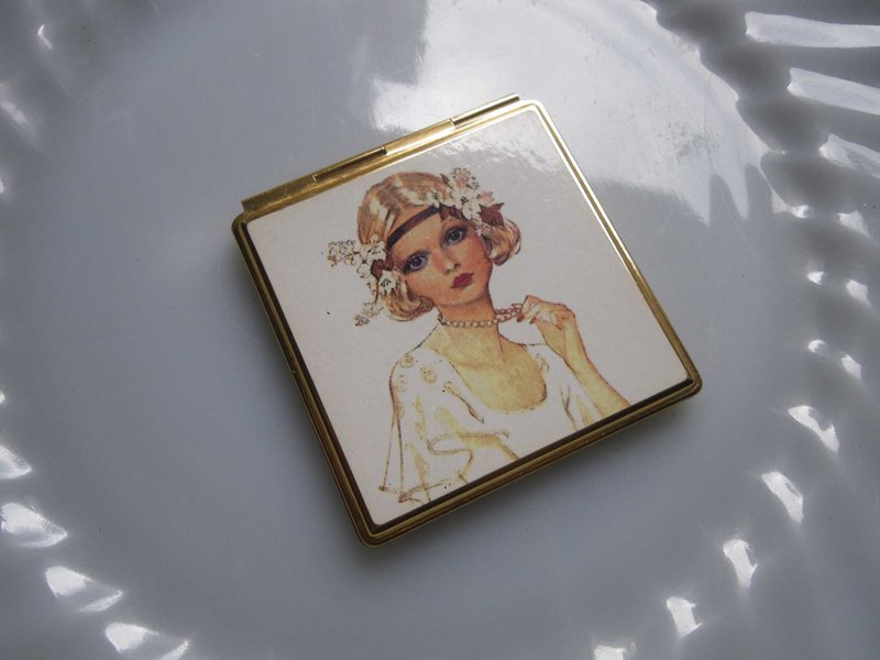【老時光 OLD-TIME】早期日本隨身鏡盒 - 擺飾/家飾品 - 其他材質 