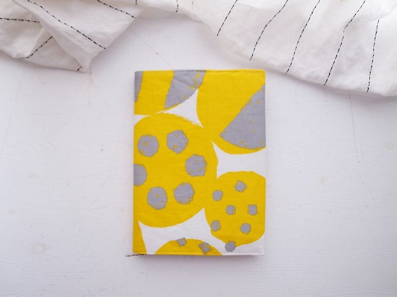 Nordic color block handmade book / book cover (notebook / diary / PDA) - Book Covers - Cotton & Hemp Yellow