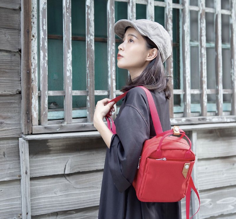 【RITE favorite】Environmental protection yarn series EV03 toast bag small bag small backpack-M - Messenger Bags & Sling Bags - Eco-Friendly Materials Multicolor