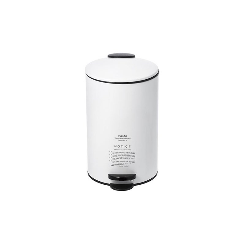 TRASHCAN White Simple home with lid trash can / white - Trash Cans - Stainless Steel White
