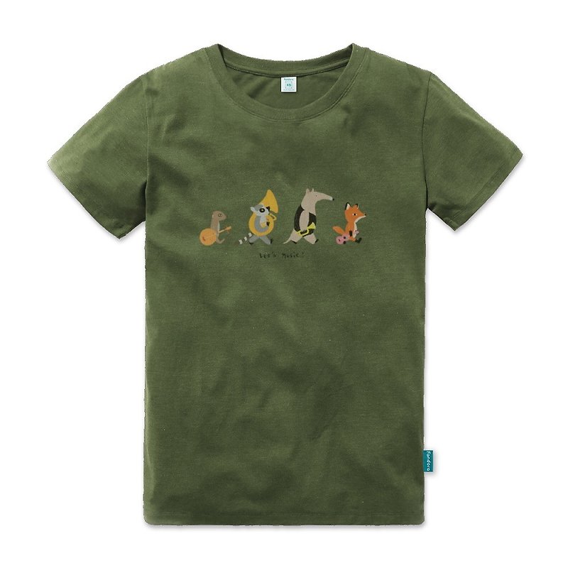 [2017 World Music Festival] limited T-shirt -Lets Music army green version - เสื้อยืดผู้ชาย - ผ้าฝ้าย/ผ้าลินิน สีเขียว