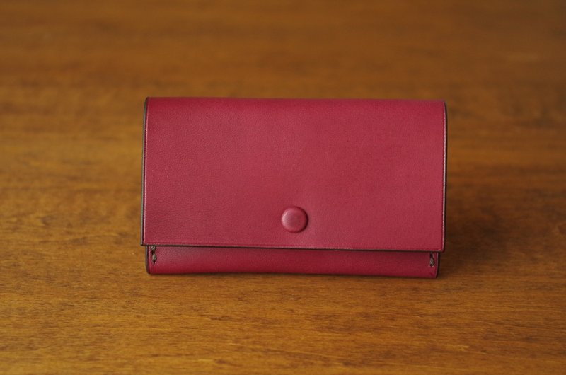【受注生産】Business Card Case／raspberry - 名刺入れ・カードケース - 革 ピンク