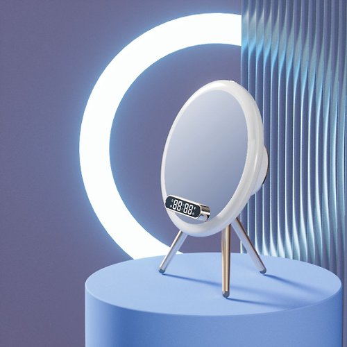 藍朗 魔镜 手機無線充電 藍芽喇叭美妝鏡子藍牙音響擴音器 客製禮物