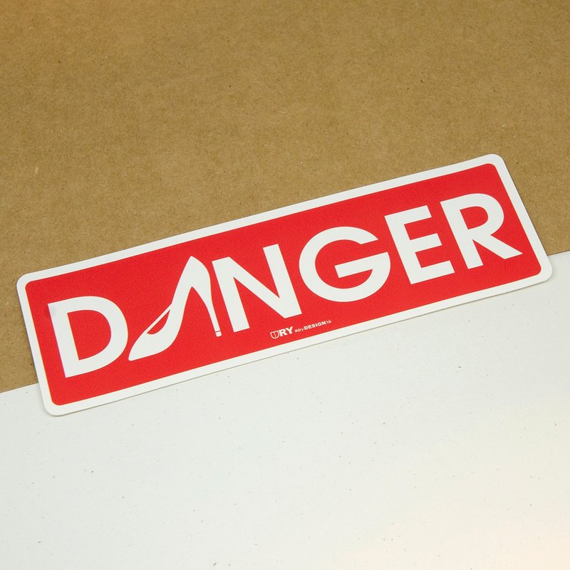 Danger - High heels / Sticker - สติกเกอร์ - วัสดุอื่นๆ สีแดง