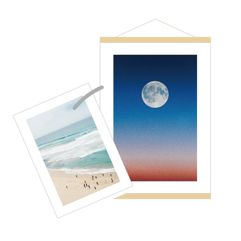 Moon landscape series. Oil canvas single purchase (8 styles) - ตกแต่งผนัง - ไฟเบอร์อื่นๆ 