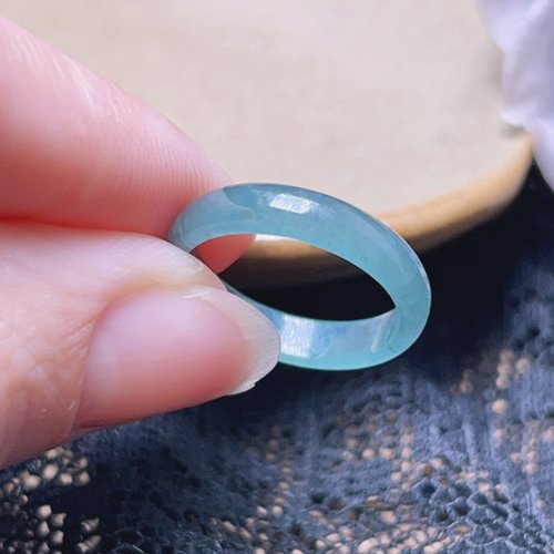 瓔珞珠寶盒 E.L.Jewelry Box 【求‧緣】冰藍水翡翠戒指戒圈 | 國際10圍 | 天然翡翠A貨 | 送禮