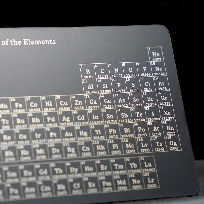 The Chemistry Card - Other - Stainless Steel Black