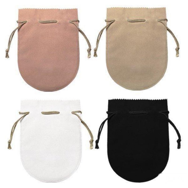 国産ポーチ 巾着 LLサイズ 10枚 OEM可能 4color - 居家收納/收納盒/儲物盒 - 棉．麻 白色