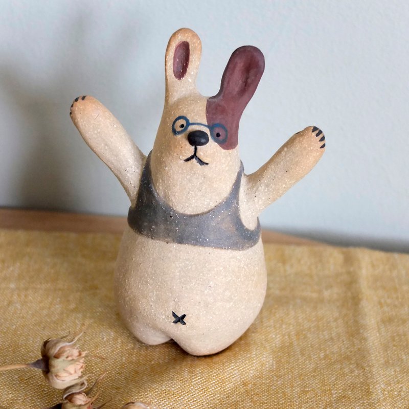 Full Bunny Tao Dou Home Decoration - Items for Display - Pottery 