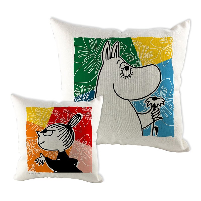 [Moomin] Home Pillow 30X30 Lulumi Summer Village Nordic Forest Style - Pillows & Cushions - Cotton & Hemp White