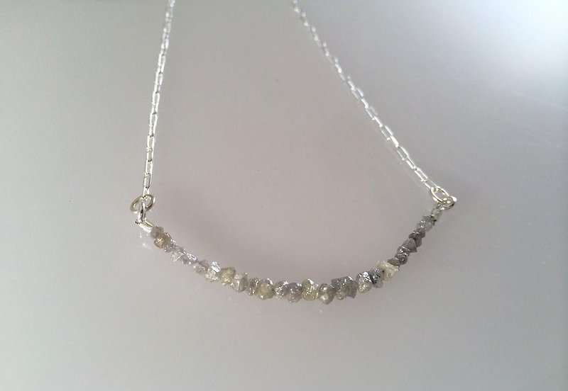 Natural Diamond Ore SV Necklace - สร้อยคอ - โลหะ 