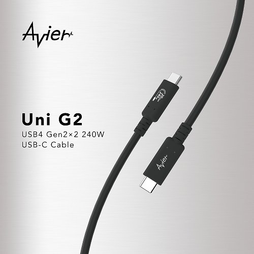 Avier 【Avier】Uni G2 USB4 Gen2x2 240W 高速資料傳輸充電線 2M