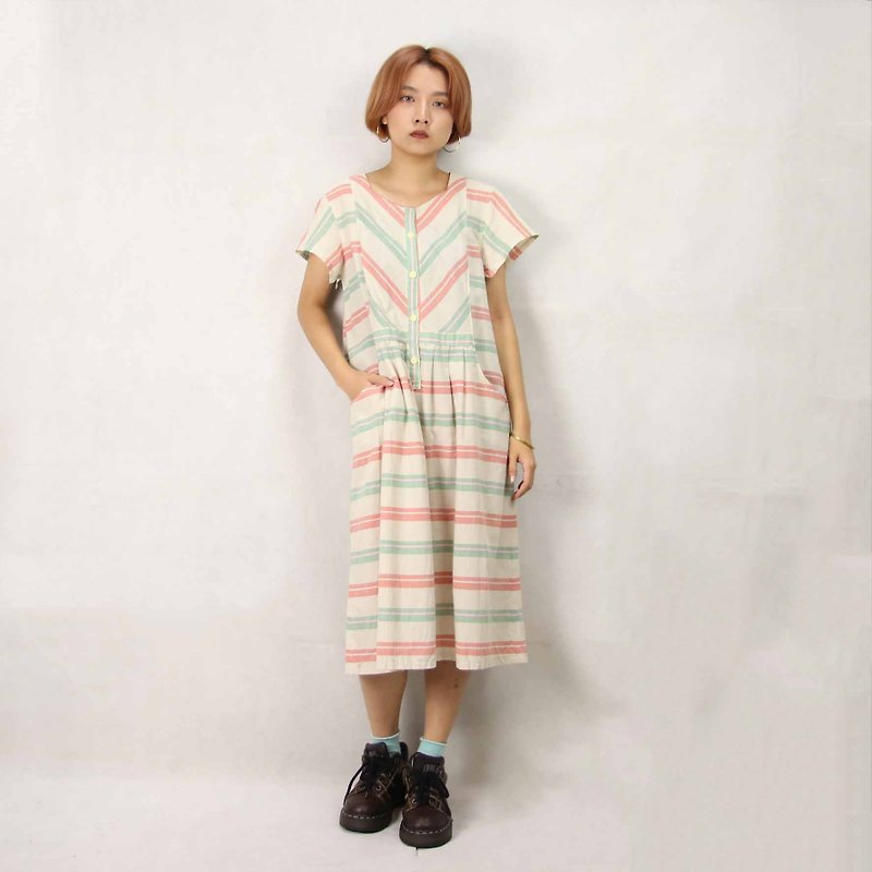 Tsubasa.Y Ancient House 018 Daydreamer Traveler Vintage Dress, Dress Skirt Dress - ชุดเดรส - ผ้าฝ้าย/ผ้าลินิน 