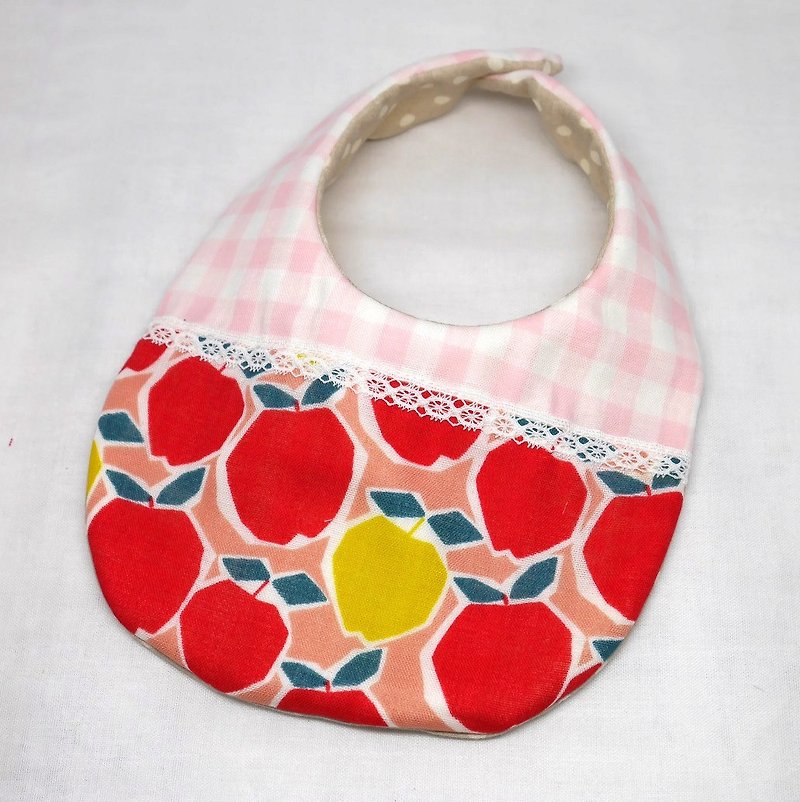 Japanese Handmade 8-layer-gauze Baby Bib - ผ้ากันเปื้อน - กระดาษ สีแดง