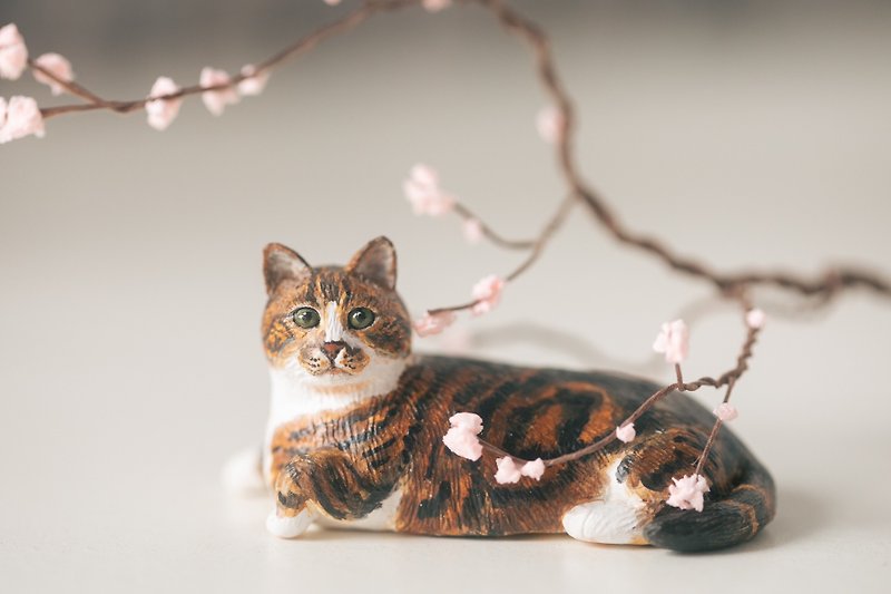Cat customized pet handmade clay model - ตุ๊กตา - ดินเหนียว สีนำ้ตาล