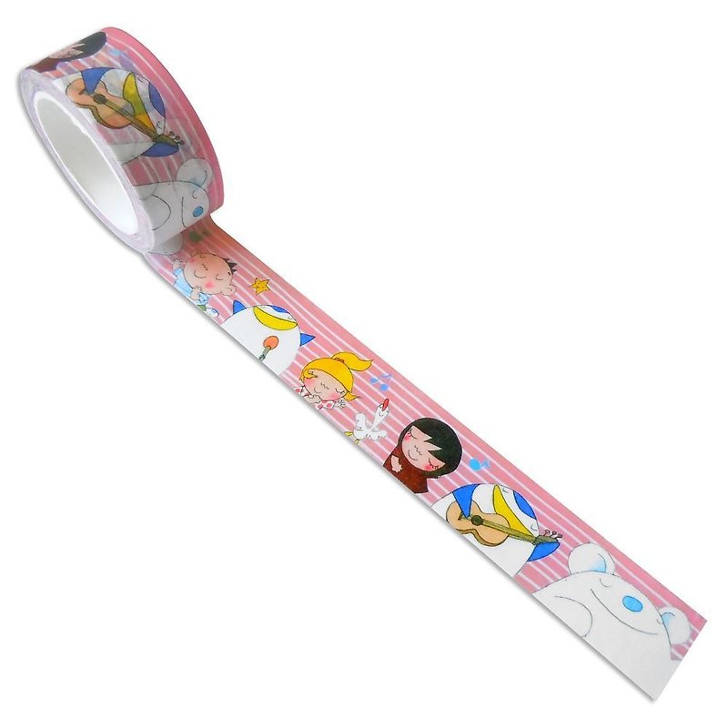 A-market big clay paper tape (single roll)-01 Courage Orchestra, AMK-BSMT00101 - Washi Tape - Paper Multicolor