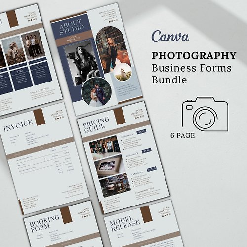 Digisign Studio By Nok Werner CANVA Photography Business Form Template Bundle, Welcome Guide Template