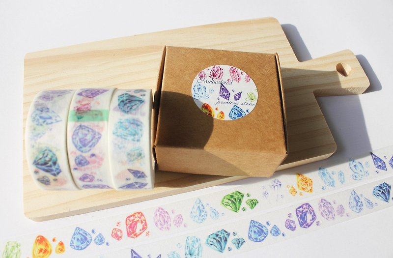 Colorful cameo&Planet - Washi Tape - Paper Multicolor