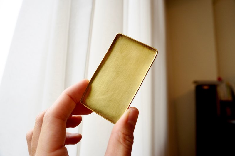 手做黃銅小盤子-原色長方形 - 擺飾/家飾品 - 銅/黃銅 金色