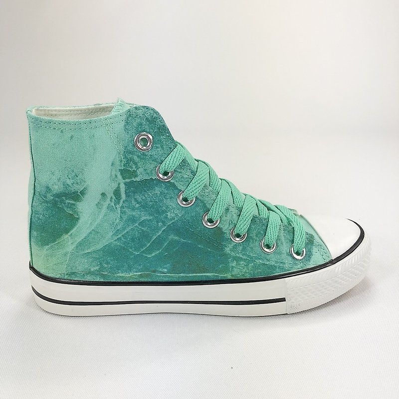 New Designer Series-850Collections-Canvas Shoes (Green Shoes Aqua / Women's Limited Edition) -AH05 - รองเท้าลำลองผู้หญิง - ผ้าฝ้าย/ผ้าลินิน สีเขียว