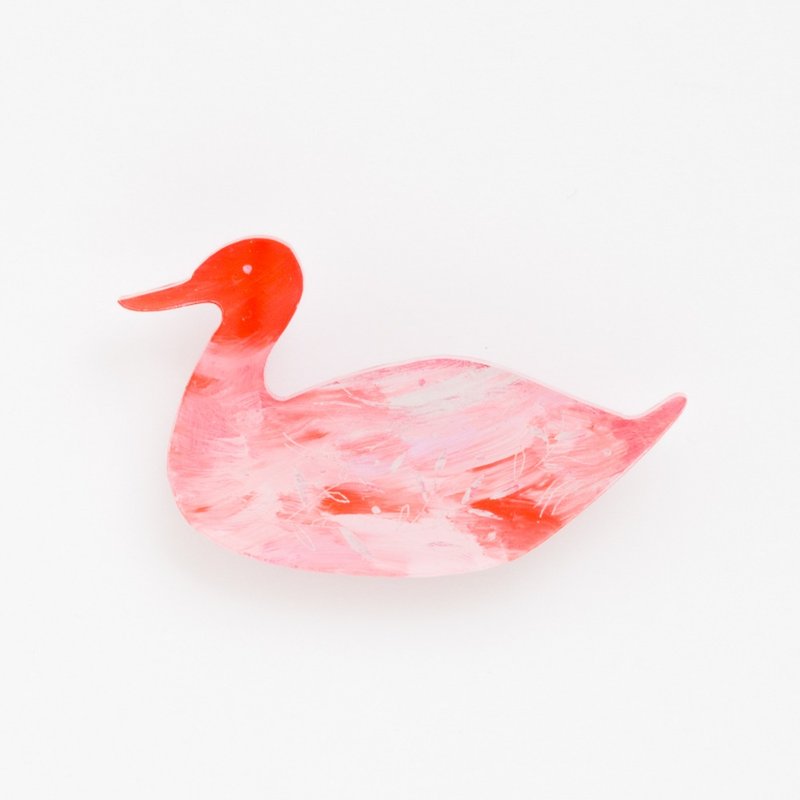 Brooch of a picture 【bird】 - Brooches - Acrylic Red