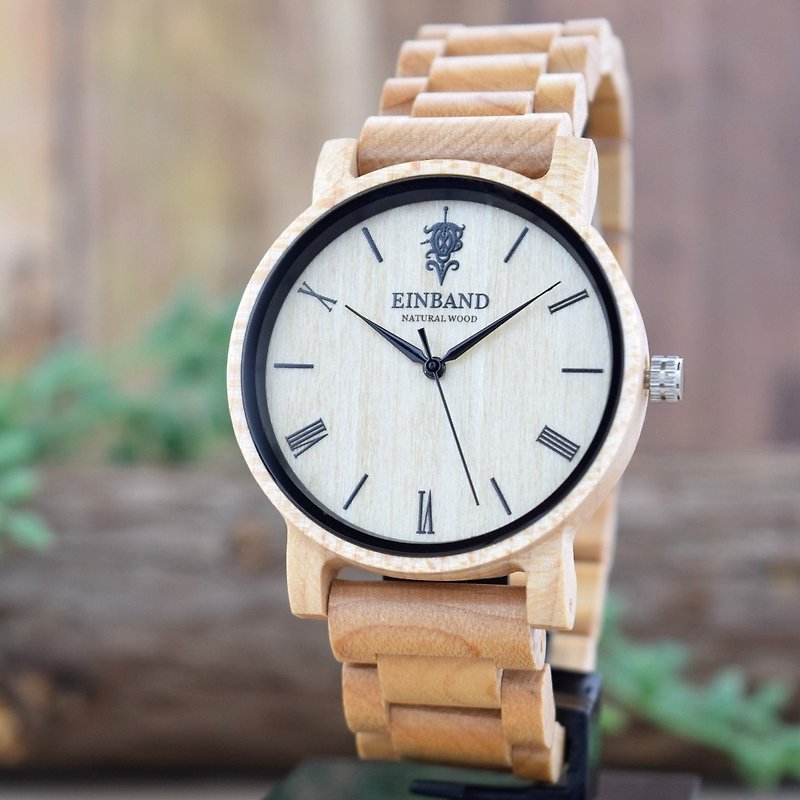 EINBAND Reise Maplewood 40mm Wooden Watch - ペアウォッチ - 木製 ブラウン