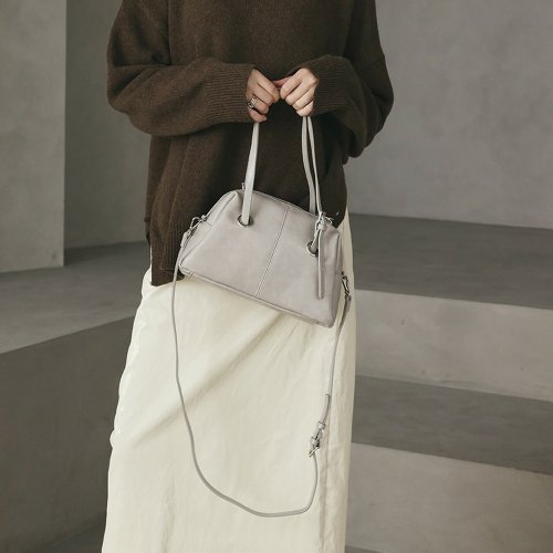 MUR 韓國製 MUR Arti Vegan Leather 包包 (Crinkle light grey)