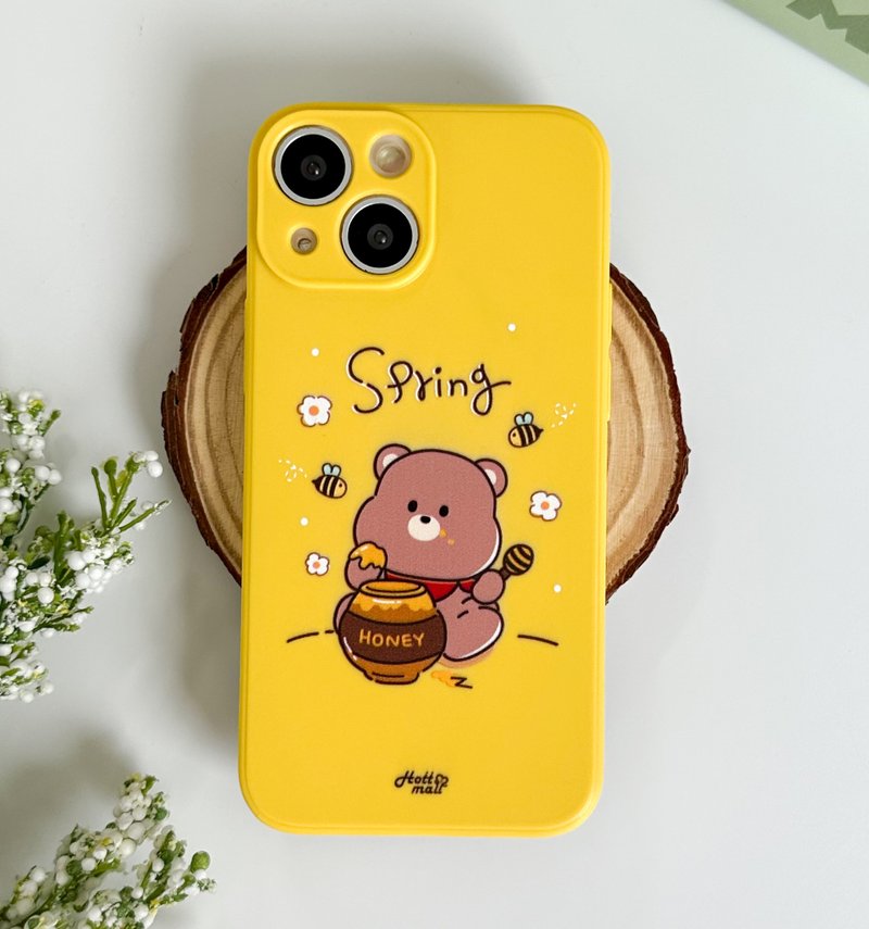 Mobile Phone Case, Multiple Models Support, Honey bear Silicone Case - Phone Cases - Silicone Yellow