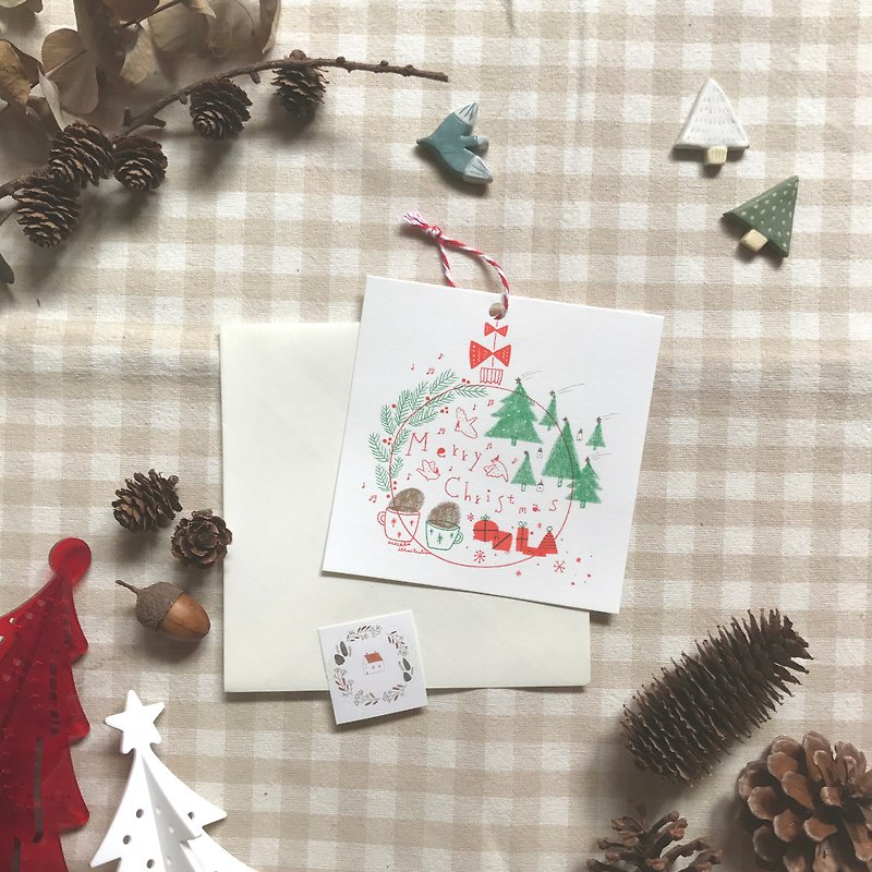 Christmas card - warm christmas ball - การ์ด/โปสการ์ด - กระดาษ 