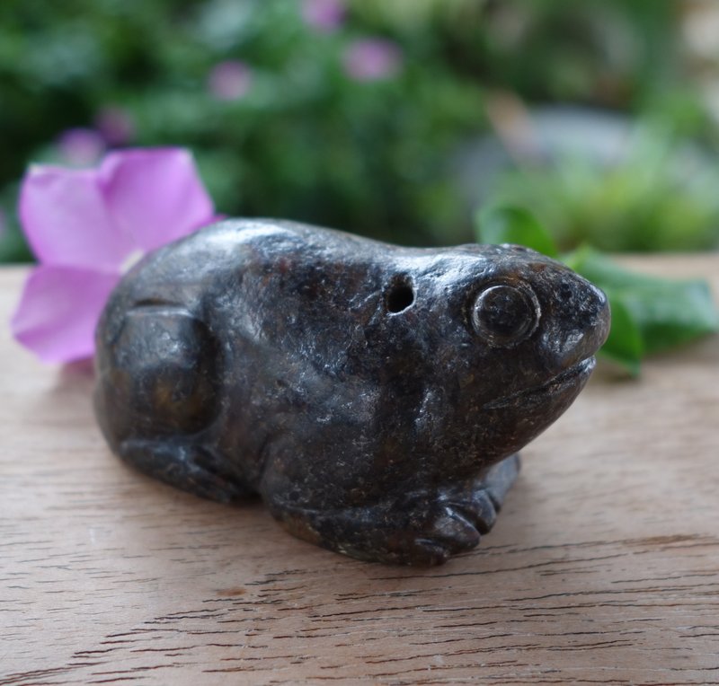 古玉 Ancient jade 高古玉 商代玉蛙 新石器 文化期老玉 古玩古董 - 吊飾/掛飾 - 玉石 咖啡色