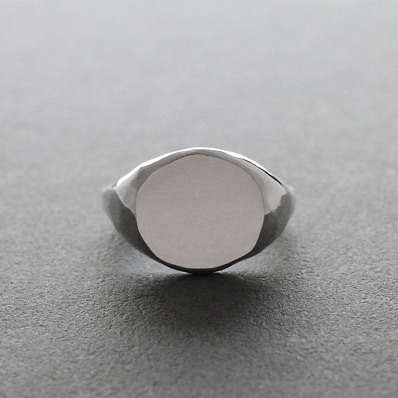 Faceted Signet Ring - 03 - General Rings - Other Metals Silver