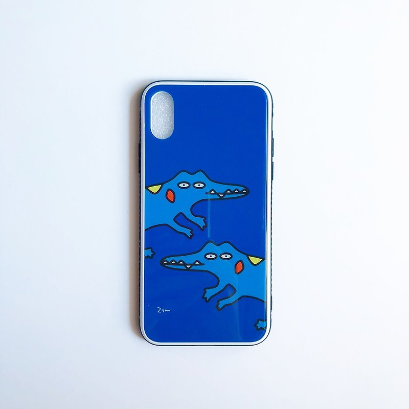 Crocodile iPhone case - Phone Cases - Glass Blue