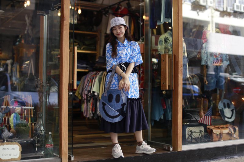 Vintage remade 夏威夷恤衫連身裙 - 洋裝/連身裙 - 棉．麻 多色