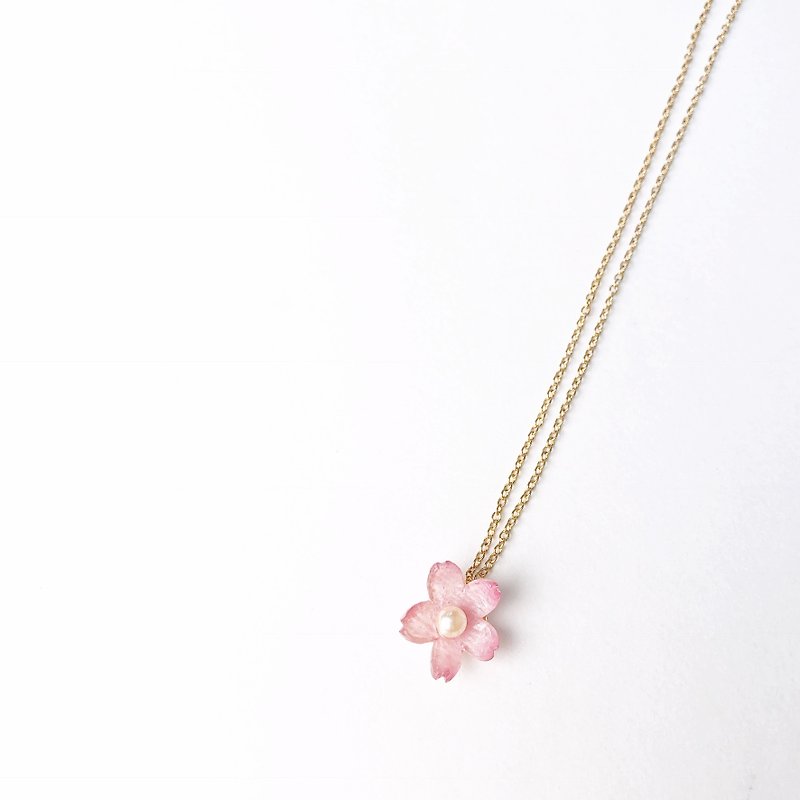 ミニピンクの桜のネックレス - チョーカー - その他の素材 