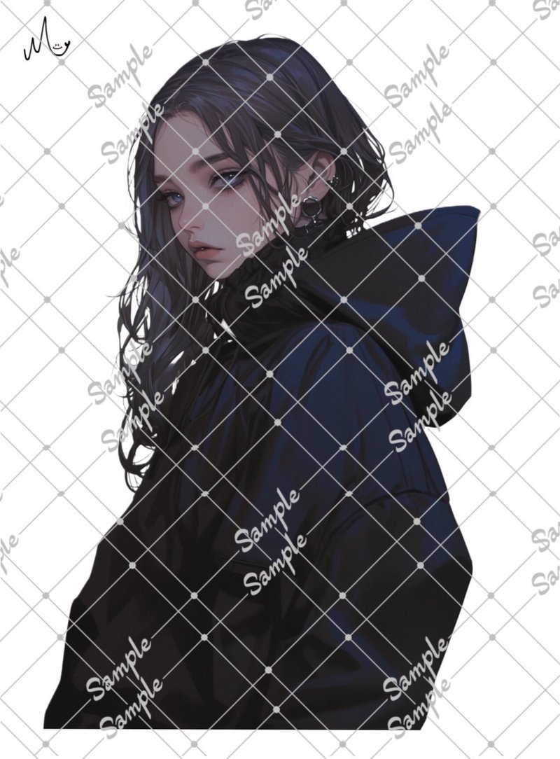 オリジナル人物ステッカー10月新作 - 貼紙 - 紙 