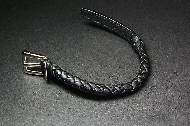 KAKU handmade leather leather braided bracelet - Bracelets - Genuine Leather 