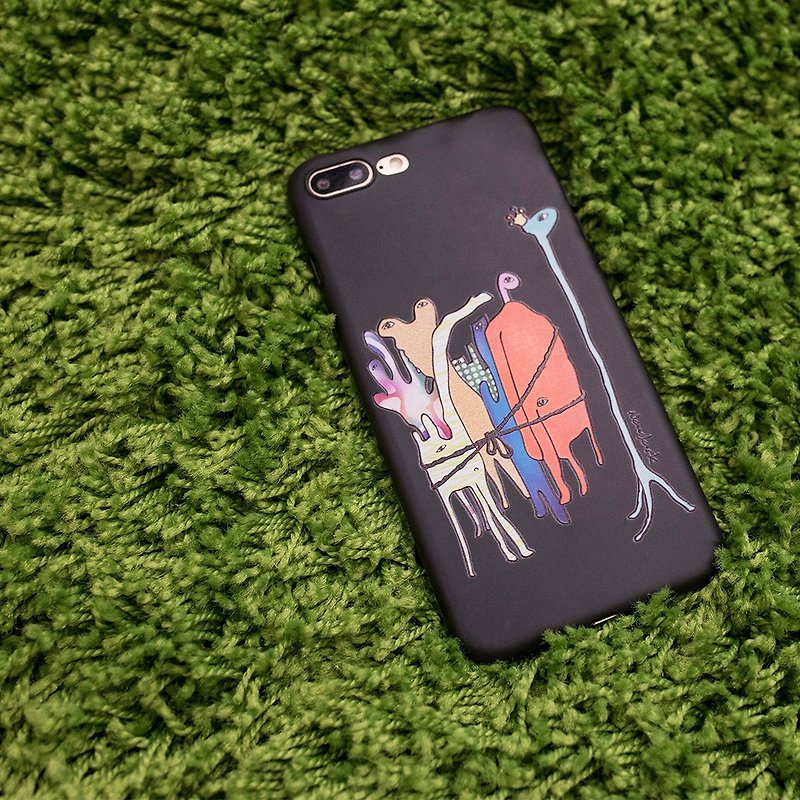 iPhone 8 / 7 / SE 2 (4.7吋) 小資族淺浮雕保護背套 太空黑 - 手機殼/手機套 - 塑膠 黑色