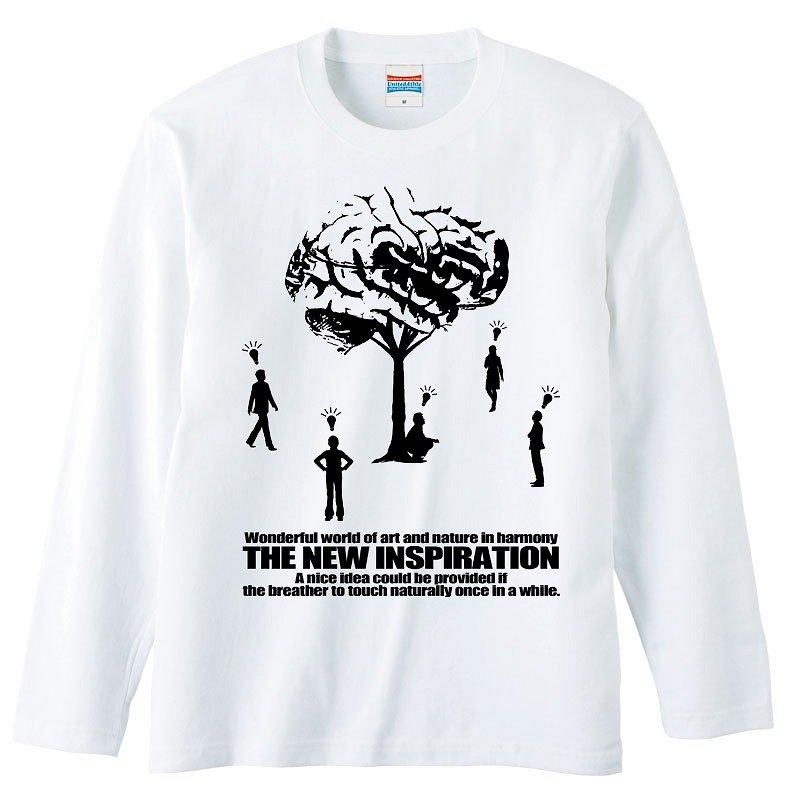 ロングスリーブTシャツ / Inspiration - 男 T 恤 - 棉．麻 白色