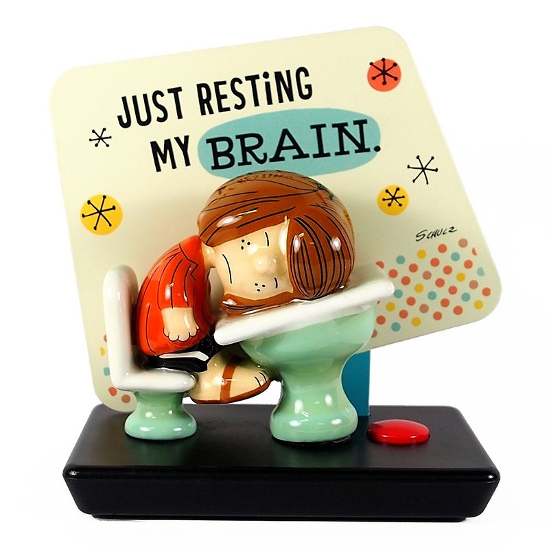 Snoopy有聲吸鐵告示牌-大腦休息【Hallmark-Peanuts史奴比 擺飾】 - 裝飾/擺設  - 其他材質 紅色