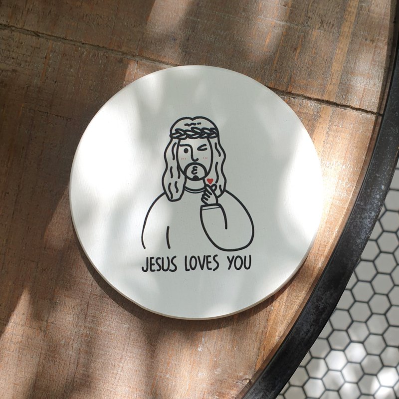 [Customized] Gospel Gifts/Christianity/Baptism/Diatomaceous Earth Coasters - ที่รองแก้ว - วัสดุอื่นๆ ขาว