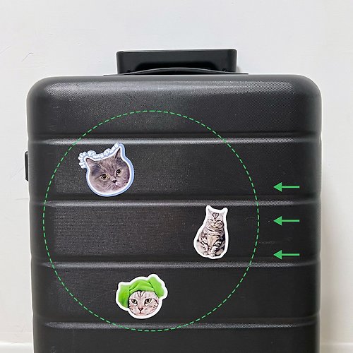 ITS CLOUD客製禮物 行李箱貼紙定製 貓狗寵物頭像 可加名字 發照片訂製防水貼紙