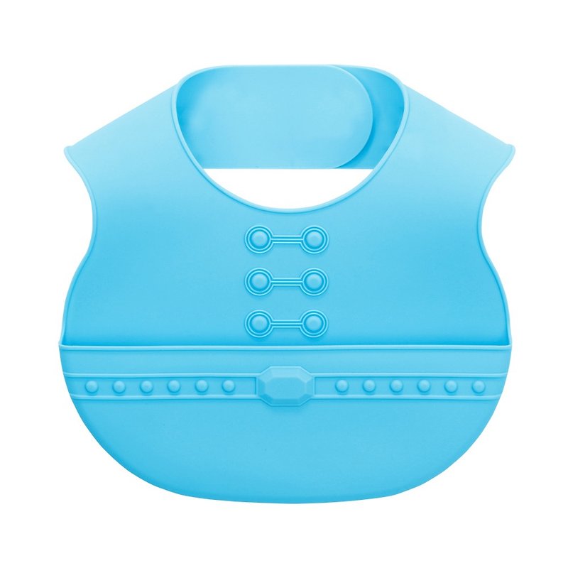 Easy Care Crumb Catcher Baby Bib - Blue - Other - Silicone Blue