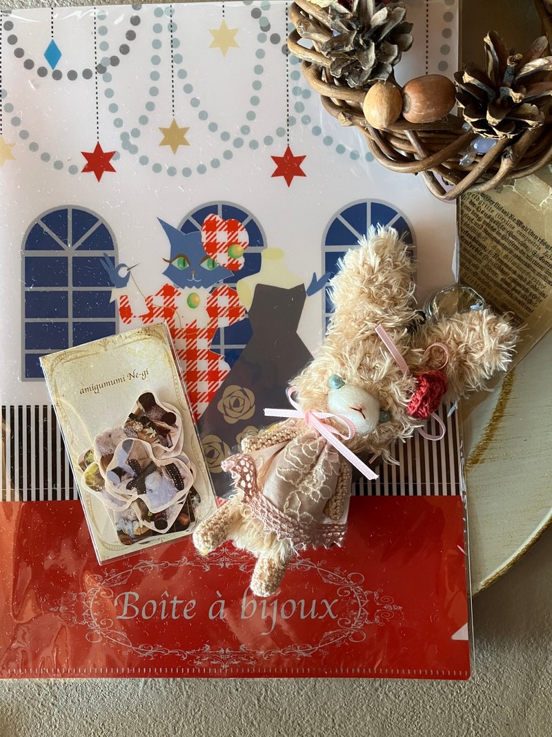 あみぐるみバッグチャーム、グッズ3点セット - 公仔/玩偶 - 聚酯纖維 粉紅色