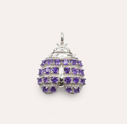 安的珠寶 AND Jewel AND 紫水晶 紫色 圓形 3mm 墜子 和諧系列 Lucky Lady 天然寶石