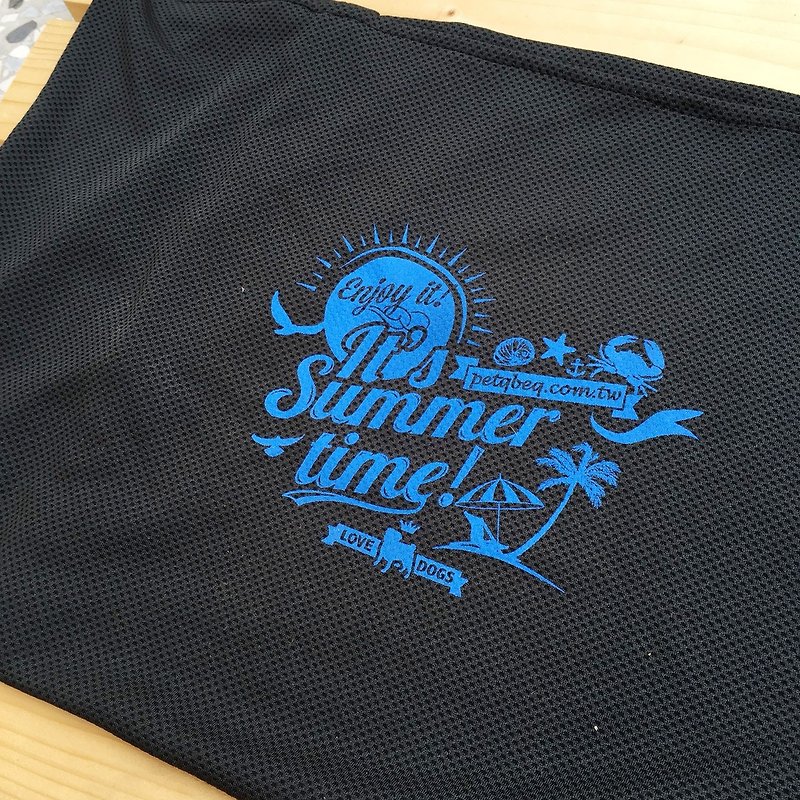 Black summer beach cool cloth cover (requires use with cool pad) - Bedding & Cages - Cotton & Hemp Multicolor